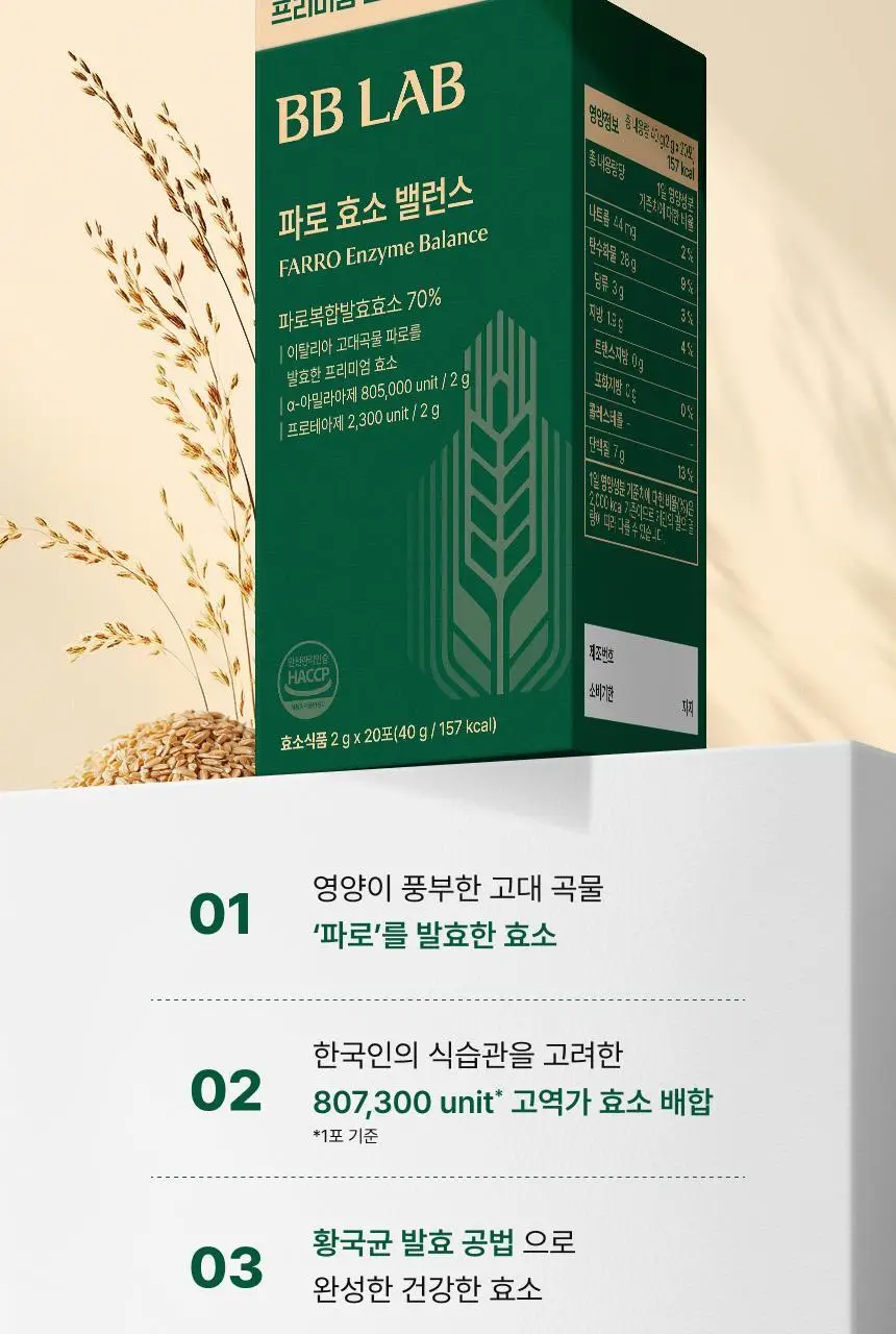[차주영 PICK] 비비랩 파로 효소 밸런스 20포 (20일분) 상세페이지 3